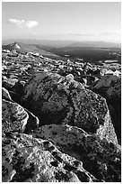 Rocks in late afternoon, Beartooth Range, Shoshone National Forest. Wyoming, USA (black and white)