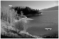 Palissades Reservoir. Wyoming, USA (black and white)