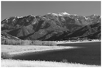 Palissades Reservoir and Snake Range. Wyoming, USA ( black and white)