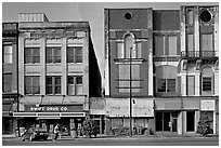 Historic commercial buildings. Selma, Alabama, USA (black and white)