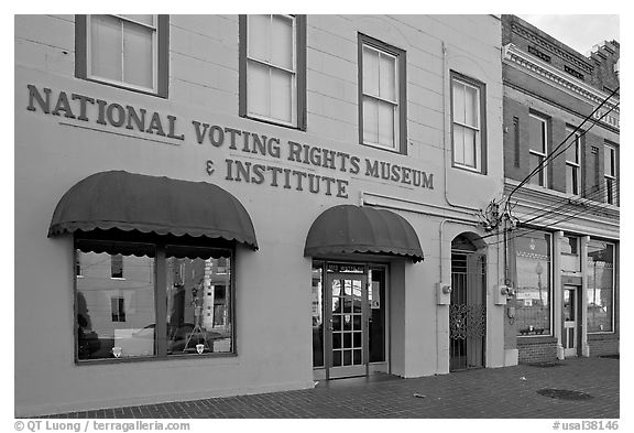 National Voting Rights Museum and Institute. Selma, Alabama, USA (black and white)