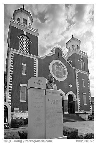 Selma-Montgomery march memorial and Brown Chapel. Selma, Alabama, USA