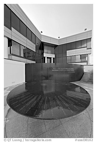 Civil Rights Memorial, Southern Poverty and Law Center. Montgomery, Alabama, USA (black and white)