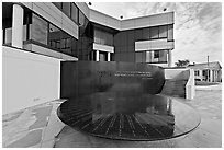 Monument by Maya Lin at the Civil Rights Memorial. Montgomery, Alabama, USA (black and white)