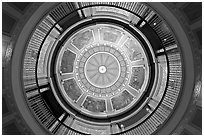 Dome of the state capitol from inside. Montgomery, Alabama, USA (black and white)