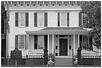 First White House of the Confederacy. Montgomery, Alabama, USA (black and white)