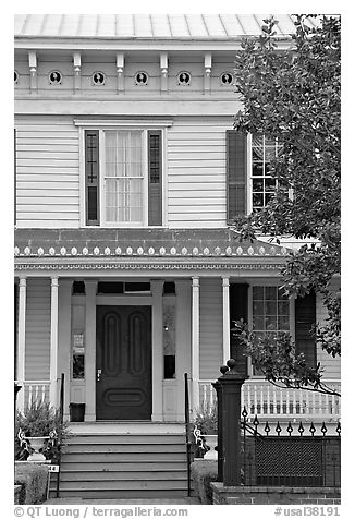 First White House of the Confederacy facade detail. Montgomery, Alabama, USA