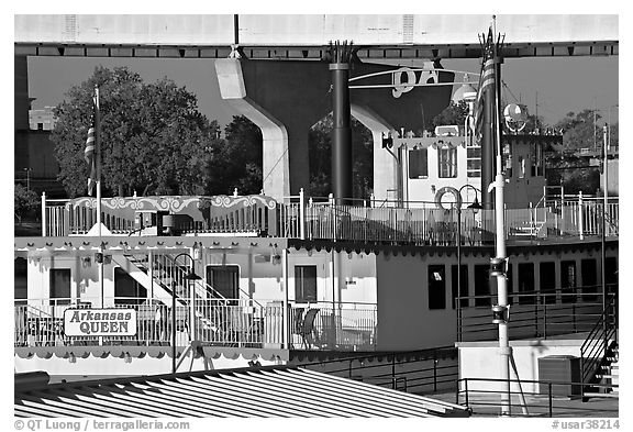 Decks of riverboat Arkansas Queen. Little Rock, Arkansas, USA