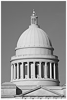 Dome of the Arkansas State Capitol. Little Rock, Arkansas, USA (black and white)