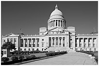 Walkway leading to the Arkansas Capitol. Little Rock, Arkansas, USA (black and white)