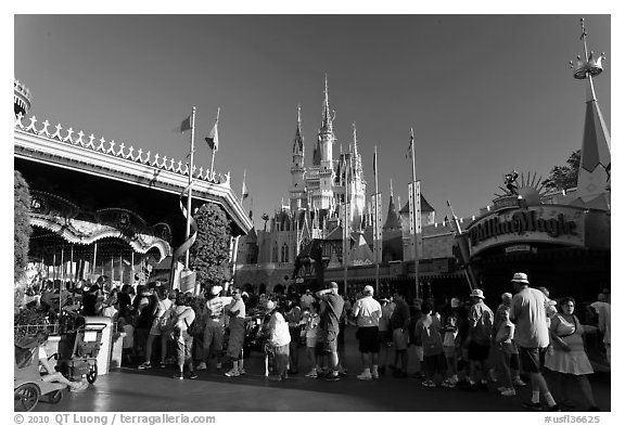 People lining up, Magic Kingdom, Walt Disney World. Orlando, Florida, USA