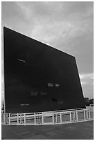 Space Mirror (Astraunot) Memorial, John Kennedy Space Center. Cape Canaveral, Florida, USA (black and white)