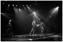 Characters on scene, Circus show, Walt Disney World. Orlando, Florida, USA (black and white)