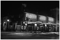 Sloppy Joe bar by night. Key West, Florida, USA (black and white)