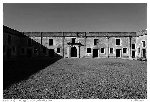 Interior courtyard, Castillo de San Marcos National Monument. St Augustine, Florida, USA