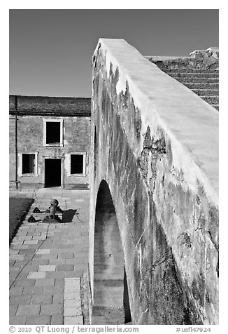 Interior wall, Castillo de San Marcos National Monument. St Augustine, Florida, USA