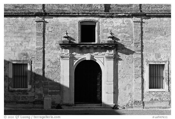 Fort Castillo de San Marcos. St Augustine, Florida, USA (black and white)