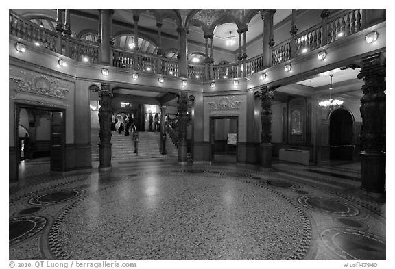 Lobby inside former Ponce de Leon Hotel, Flagler College. St Augustine, Florida, USA