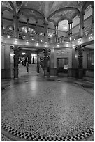 Foyer, Flagler College. St Augustine, Florida, USA (black and white)