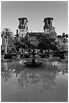 City Hall and Lightner Museum. St Augustine, Florida, USA (black and white)