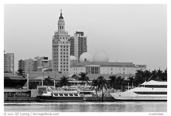 Miami Waterfront and Freedom Tower at dawn. Florida, USA