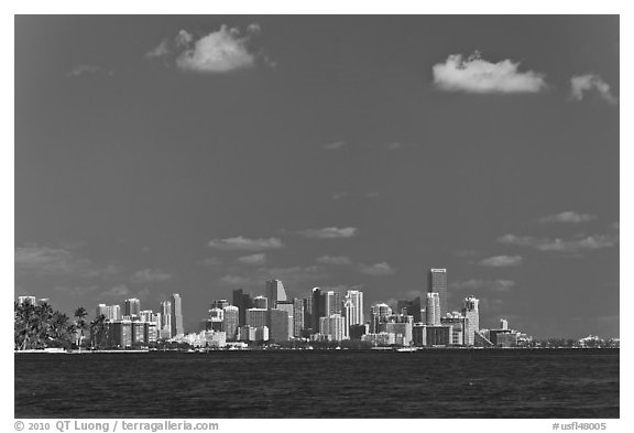 Biscayne Bay and Miami skyline. Florida, USA