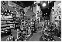 Souvenir shop, Mallory Square. Key West, Florida, USA ( black and white)