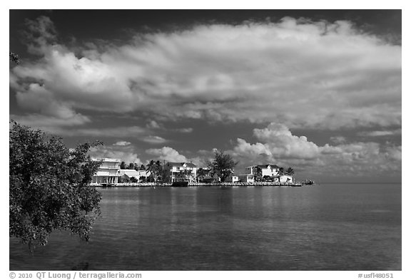 Colorful conch cottages, Conch Key. The Keys, Florida, USA