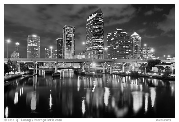 Night skyline, Tampa. Florida, USA