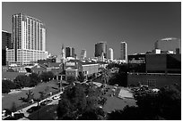 Downtown skyline. Orlando, Florida, USA ( black and white)