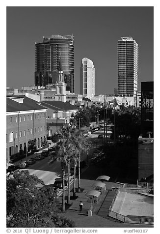 Modern and historic buildings in downtown. Orlando, Florida, USA