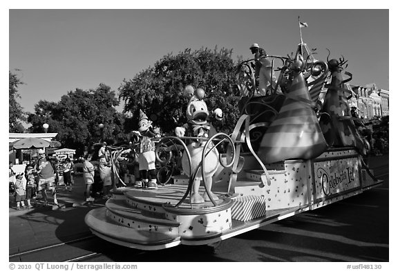 Float with Disney characters on Main Street. Orlando, Florida, USA