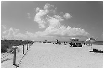 Bowman Beach, Sanibel Island. Florida, USA ( black and white)