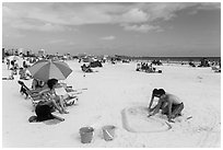 Siesta Beach, Sarasota. Florida, USA (black and white)