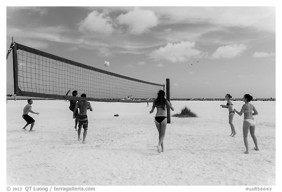 Volleyball at Siesta Beach, Sarasota. Florida, USA