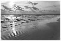 Late afternoon, Fort De Soto beach. Florida, USA (black and white)