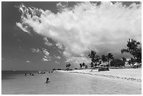 Sombrero Beach, Marathon Key. The Keys, Florida, USA (black and white)