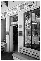 Key Line Pie Factory facade. Key West, Florida, USA ( black and white)