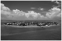 Sunset Key. Key West, Florida, USA ( black and white)