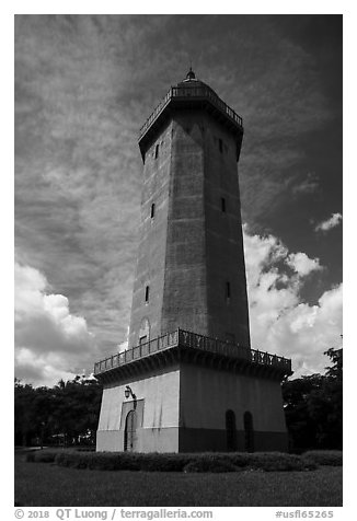 Alhambra Water Tower. Coral Gables, Florida, USA (black and white)