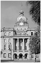 Savannah City Hall. Savannah, Georgia, USA ( black and white)