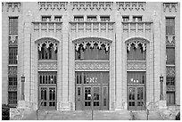 Art deco entrance of City Hall. Atlanta, Georgia, USA (black and white)