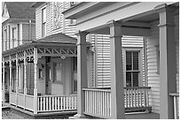 Historic houses in Sweet Auburn, Martin Luther King National Historical Site. Atlanta, Georgia, USA (black and white)