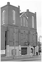 Historic Ebenezer Baptist Church, Martin Luther King National Historical Site. Atlanta, Georgia, USA (black and white)