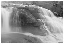 Waterfall at sunrise in High Falls State Park. Georgia, USA (black and white)