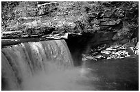 Cumberland falls in winter. Kentucky, USA ( black and white)