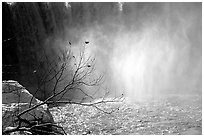 Cumberland falls in winter. Kentucky, USA (black and white)