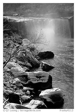 Cumberland falls in winter. Kentucky, USA