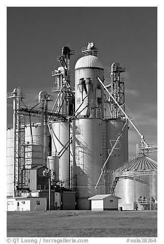 Silo. Louisiana, USA (black and white)