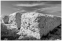 Cotton modules. Louisiana, USA (black and white)